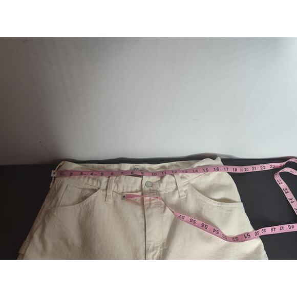 J. Crew High Rise '90s Classic Straight Carpenter Jeans Natural Womens 31 - Picture 6 of 8